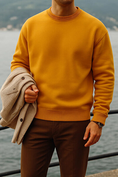 COMBİNE MİCHAİL Men's Oversized Premium Winter 3-Piece Sweater