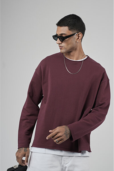 Butik Trend Biz Oversize Pis Collar Men's Plain Sweatshirt