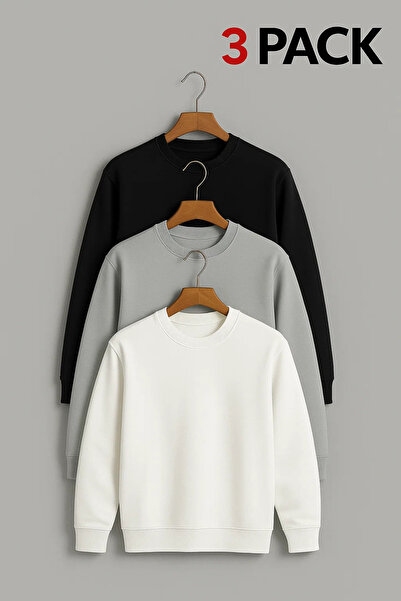 COMBİNE MİCHAİL Men's Oversized Premium Winter 3-Piece Sweater