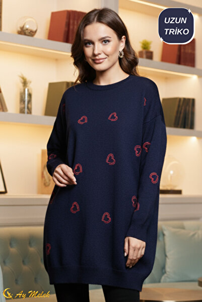 AYMELEK Women's Knitwear Sweater Soft Textured Crew Neck Sweater