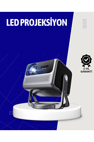 dorenta Smart Projector Android TV Taşınabilir Gimbal Standlı