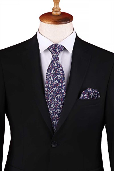 Kravatkolik Синій шарф з принтом Класичний краватка KK13343