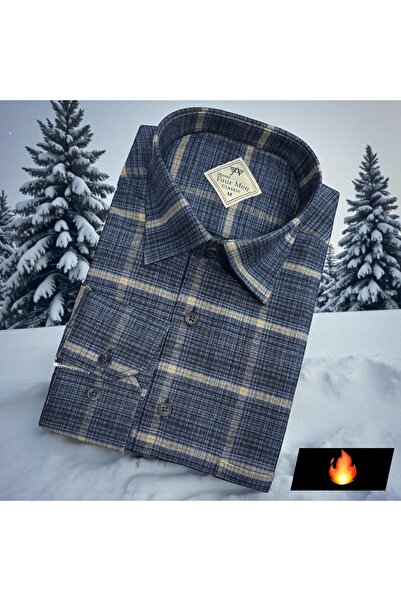 EREN STYLE Classic 100% Cotton Long Sleeve Anti-Sweat Winter Flannel Shirt (Regular Fit)