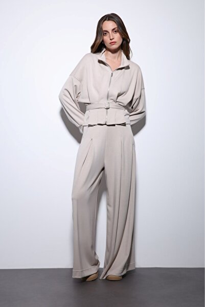 Starinci Mayo Pants Jacket Two-Piece Suit Beige Wide Cut