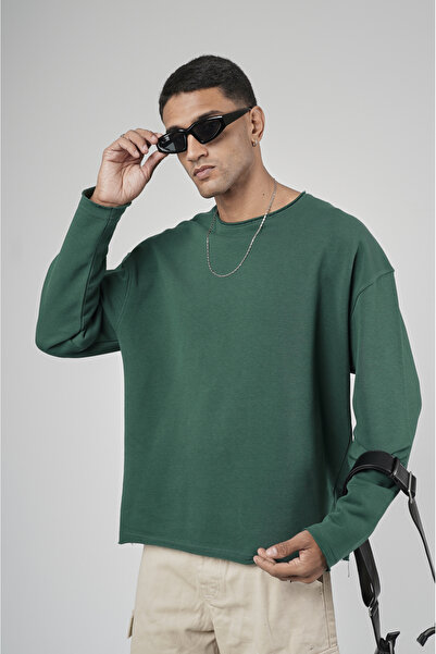 Butik Trend Biz Oversize Pis Collar Men's Plain Sweatshirt