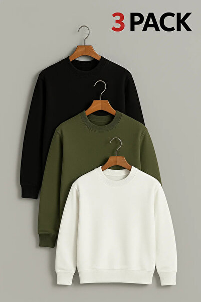 COMBİNE MİCHAİL Men's Oversized Premium Winter 3-Piece Sweater