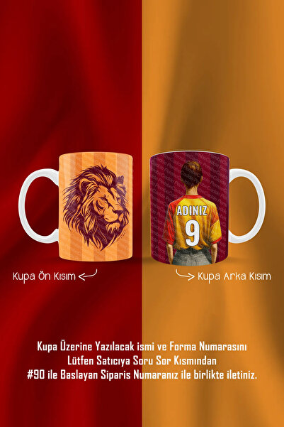 sartre art Gs Tekli Kadın Taraftar Kişiye Özel Tasarım Kupa Bardak