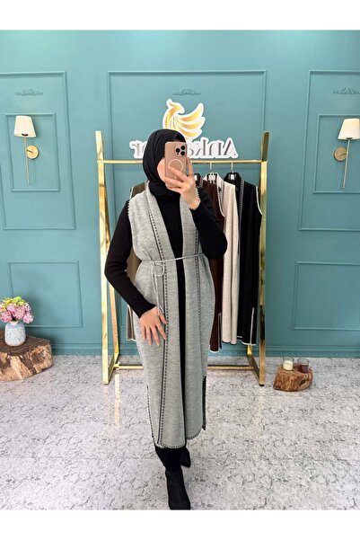 Nissra Ankanoor Shepherd Embroidered Double-Breasted Steel Vest Anka2518205