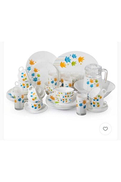 Alsaif Gallery Luxury 46-piece dinnerware set – plates, glasses, and a modern jug