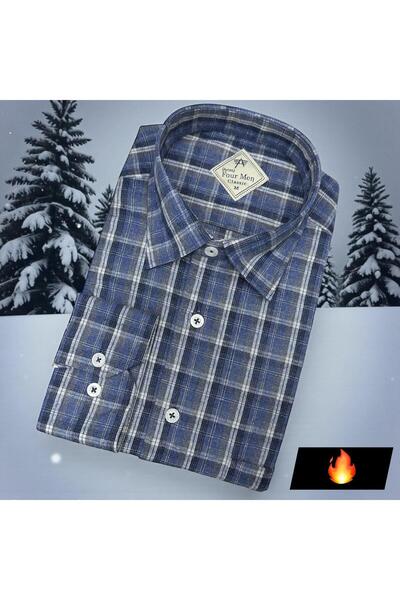 EREN STYLE Classic 100% Cotton Long Sleeve Anti-Sweat Winter Flannel Shirt (Regular Fit)