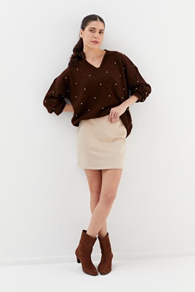 Shopping Shop Suede Mini Skirt BEJ