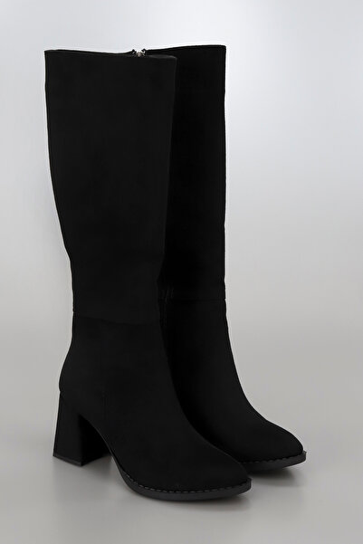 kajal ayakkabı VERA Kalın Topuklu Fermuarlı Çizme