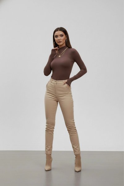 PASTELASTORE 3-Piece Gray Navy Blue Brown Finger-Looped Women's Bodysuit Set