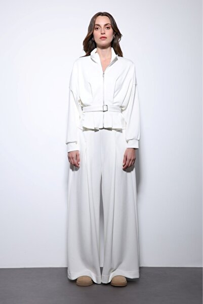 Starinci Mayo Pants Jacket Two-Piece Suit White Wide Cut