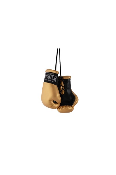 Conquer Boxing Glove Keychain Gold