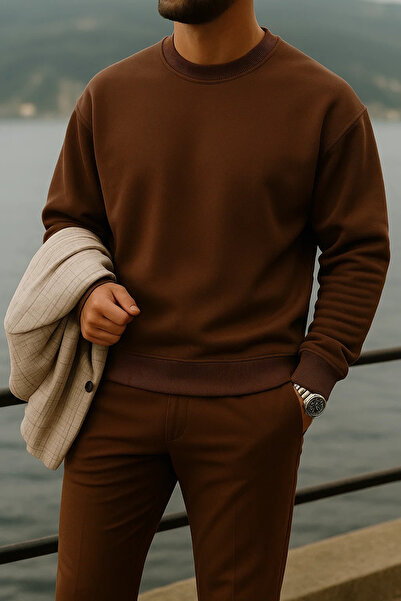 COMBİNE MİCHAİL Men's Oversized Premium Winter 3-Piece Sweater