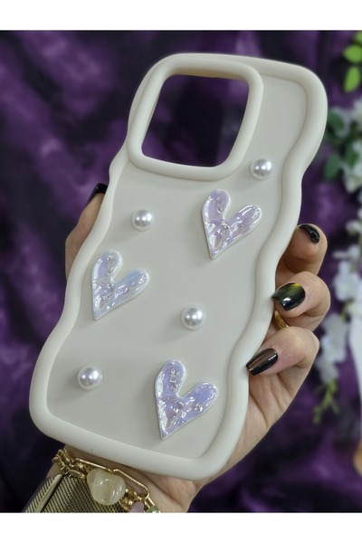 Magic Ring Tecno Spark 10 Pro Compatible Shiny Heart & Pearl Detailed Soft Stylish Phone Case