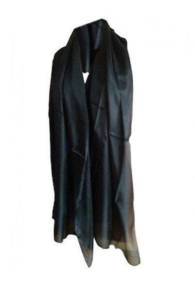 Lakshmi Esarfa matase, neagra, 160 x 60 cm