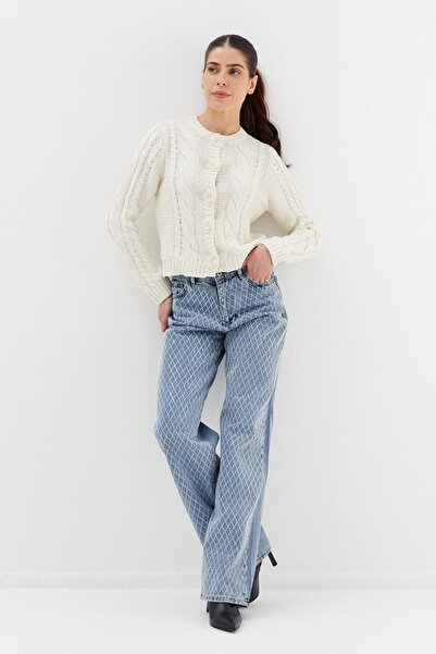 Shopping Shop Γυαλιστερό Πέτρινο Τζιν ΜΠΛΕ