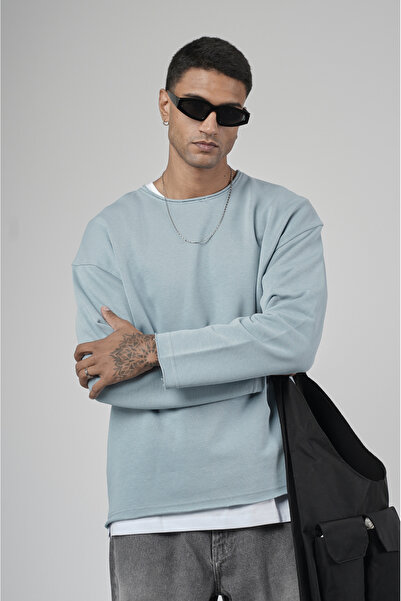 Butik Trend Biz Oversize Pis Collar Men's Plain Sweatshirt