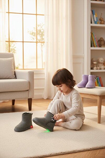 VeliKundura Wi̇sco Lighted Smoked Suede Children's Boots