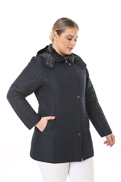 TUTveAL Collection Kapitone Mont, Kaban, Içi Kürklü Kapitone Mont ,büyük Bede...