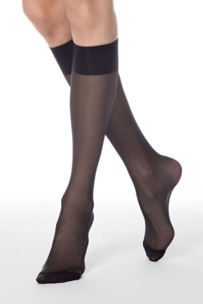 Conte Elegant Women's 3/4 Long Socks Lycra, Tension Soft 40 Den - Nero, 36-39 (23-25)