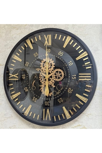 city gold Metal Saat Sessiz Çarklı 85 Cm