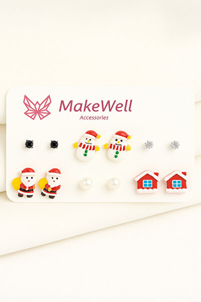 MakeWell Steel Needle Hello Kity Kuromi My Melody Designed Christmas Earrings...