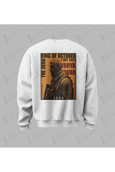 Nulivez سويت شيرت فلسطين يحيى سينوار تصميم مطبوع عالي الجودة للجنسين قصة فضفاضة برقبة دائرية