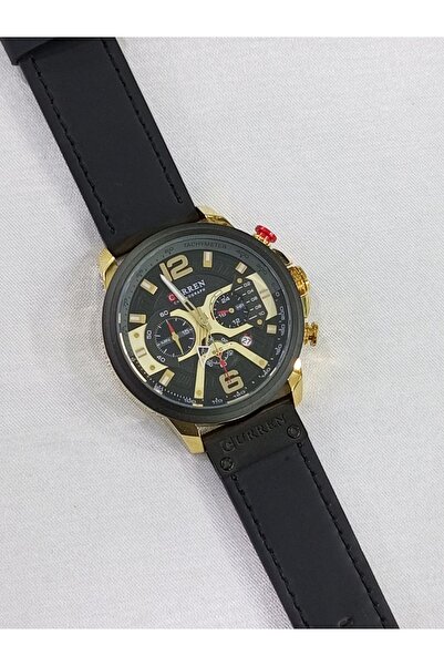 Curren deri kordonlu, kronometreli, takvimli, su geçirmez, 2 yıl garantili er...