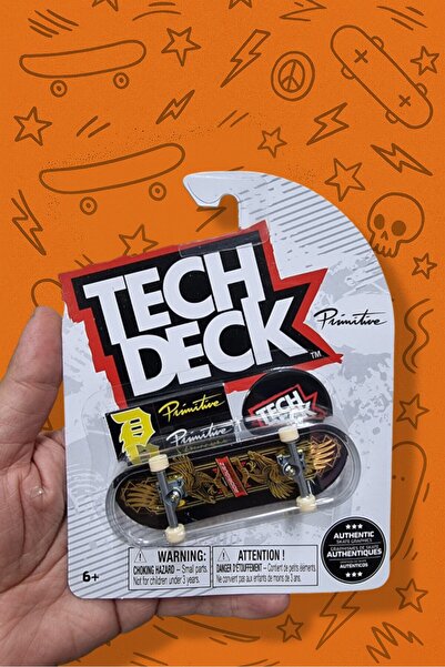 TOYFEST Tech Deck – Primitive Skate – Altın Siyah Ejderha Grafik – Parmak Kaykay