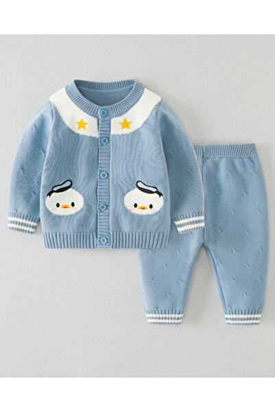 nannie Donald Boys Blue Knitted Suit - 2-3 years