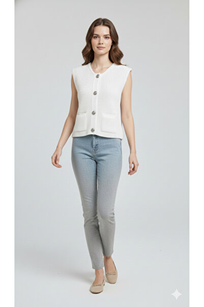 H&A İSTANBUL В'язаний светр-жилет | На ґудзиках, з кишенями, стильний і теплий жіночий трикотажний жилет