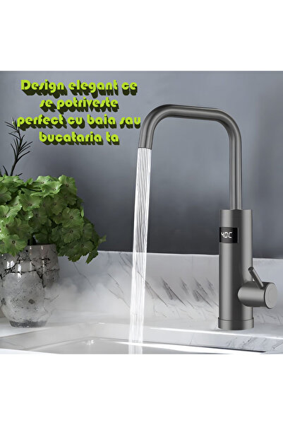 MODVIA Instant Hot Water Faucet 3200W, Stainless Steel Body, Stainless Steel Pipe