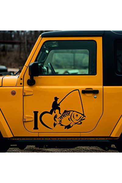 StickITsibiu I Love Fishing – Stickere Auto 4×4 Off-Road – Dimensiuni 20x15 cm.