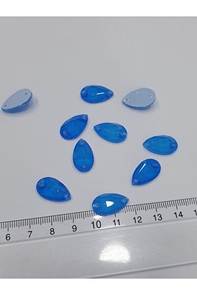 CRYSTALSHOP Piatră de cristal - Neon 10*18 mm Picătură albastră (50 buc.)