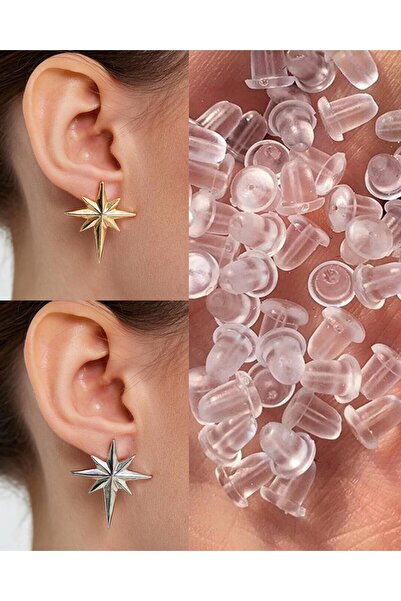 İlraysa 3’lü Ürün Seti: Gold ve Gümüş Kadın Küpe | 200 Adet Piston