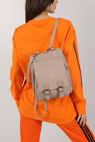 FHD BAGS حقيبة كتف من قماش الكلنكر مع غطاء ومشبك، يمكن استخدامها كحقيبة ظهر أو حقيبة يد، حقيبة 2 في 1