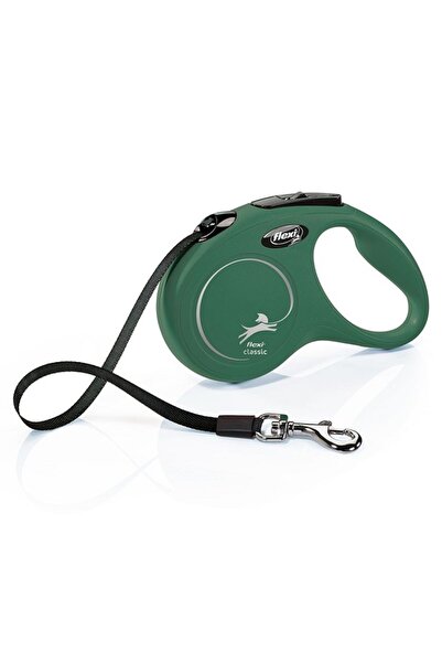 flexi şerit Flexi New Classic Yeşil Otomatik Şerit Köpek Gezdirme Tasması-L M...