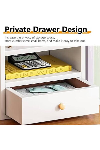 NKX Desktopshelf for Multipurpose Use Floor Standing Storage Cabinet Multi Layers Bookcase Storage