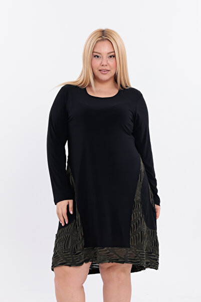 HELVEYS Special Design Detailing Crew Neck Long Sleeve Stretch Fabric Sandy F...