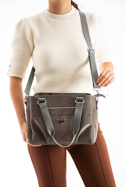 Sanmorris Women's Soft Leather 6-Compartment Crossbody Shoulder Strap Casual Bag & Handbag Medium Size (33X22X11)