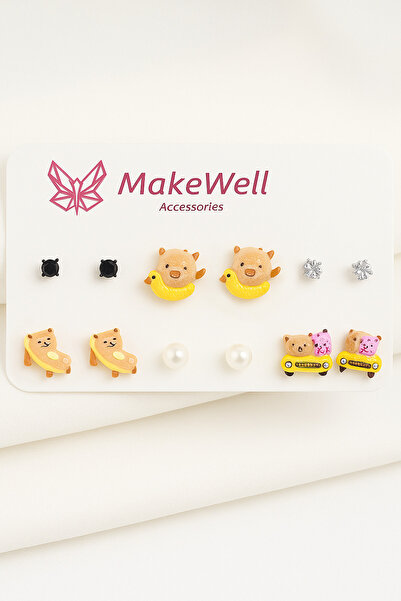 MakeWell Steel Needle Hello Kity Kuromi My Melody Designed Christmas Earrings...