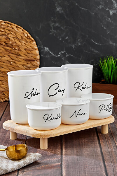 MODA OZY 3-Piece 900ml Vacuum Lid Acrylic (Plastic) Tea/Coffee/Sugar Container 3-Piece 400ml Salt/Pepper/Spice Container (with Stand)