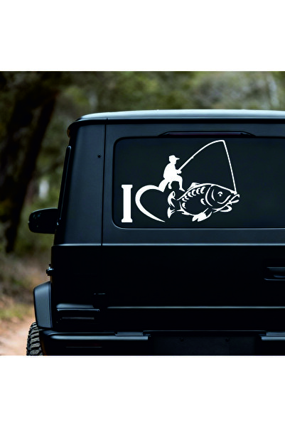 StickITsibiu I Love Fishing – Stickere Auto 4×4 Off-Road – Dimensiuni 20x15 cm.