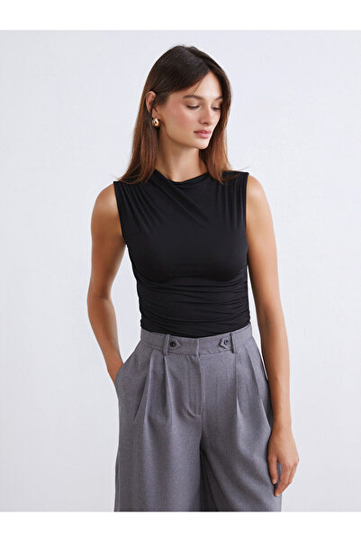 LC Waikiki ψηλός λαιμός Μπλούζα με κορδόνι