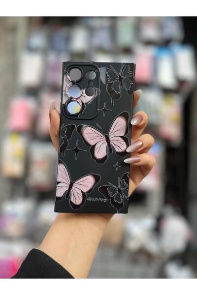 CaseKİdükkan جراب هاتف سامسونج جالاكسي S24 ألترا متوافق مع الكاميرا، مبطن بال...