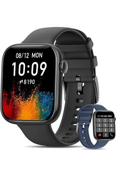 HYX ساعة ذكية للرجال والنساء (للرد على المكالمات/إجرائها)، ساعة ذكية مزودة بت...