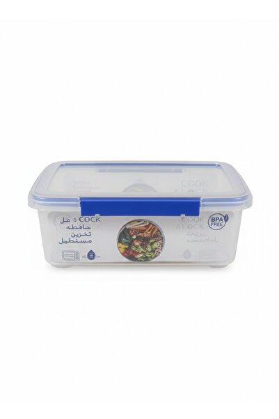 Generic Large rectangular plastic food container with a capacity of 5000 ml, from the brand COOK & LOCK